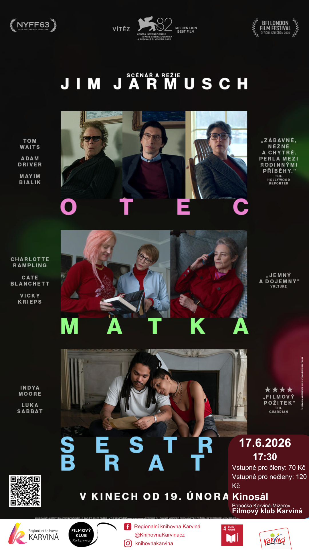FILMOVÝ KLUB – “Otec Matka Sestra Bratr”